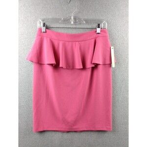 Alice Olivia Womens Pencil Skirt 6 Pink Peplum Office Siren Boardroom Business